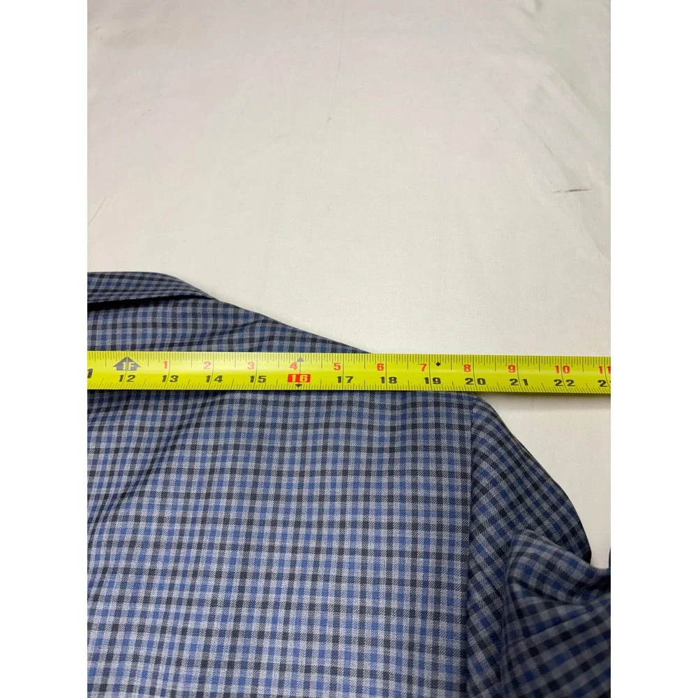 Peter Millar Mens 44S Wool Sport Coat Blazer Blue Grey Check Made in Canada